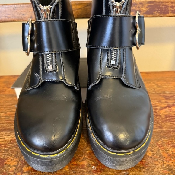 Dr. Martens Lazy Oaf Heart Buckle Platform Boots - Picture 7 of 15